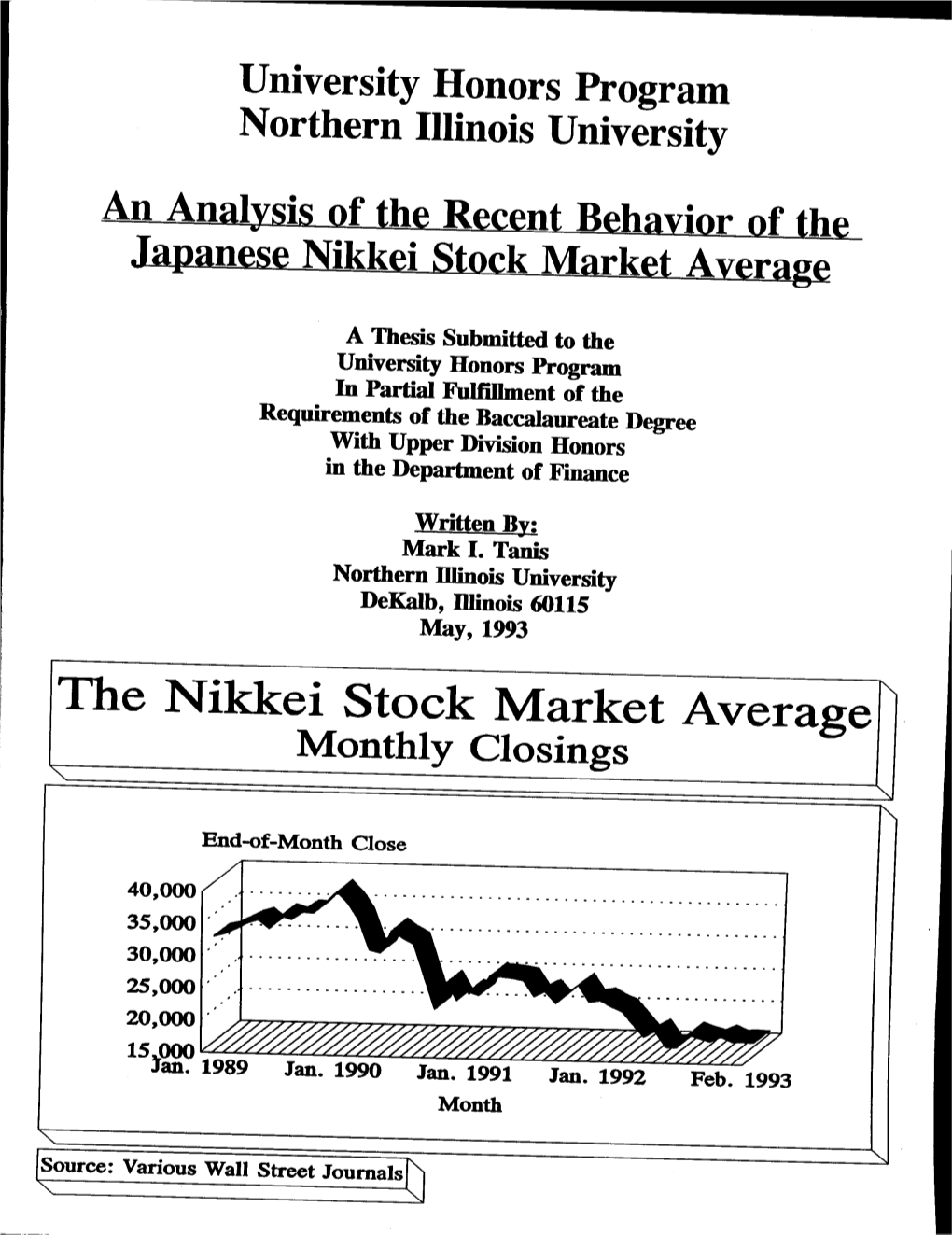 The Nikkei Stock Market Average 1