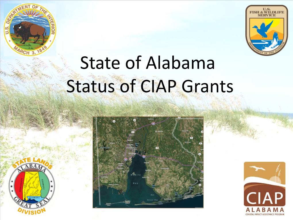 State of Alabama Status of CIAP Grants