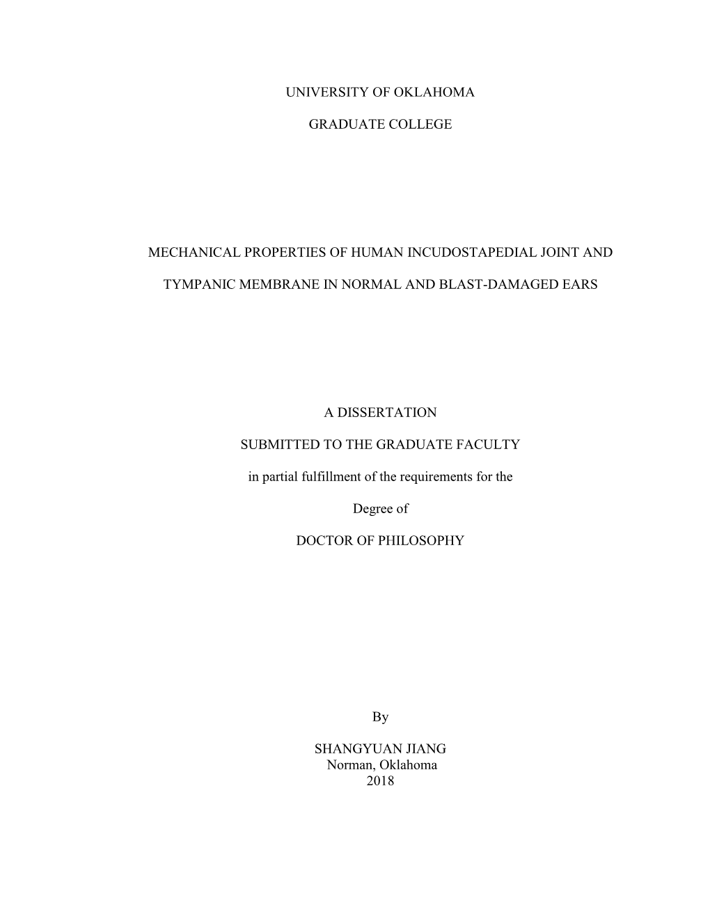 Doctoral Dissertation Template