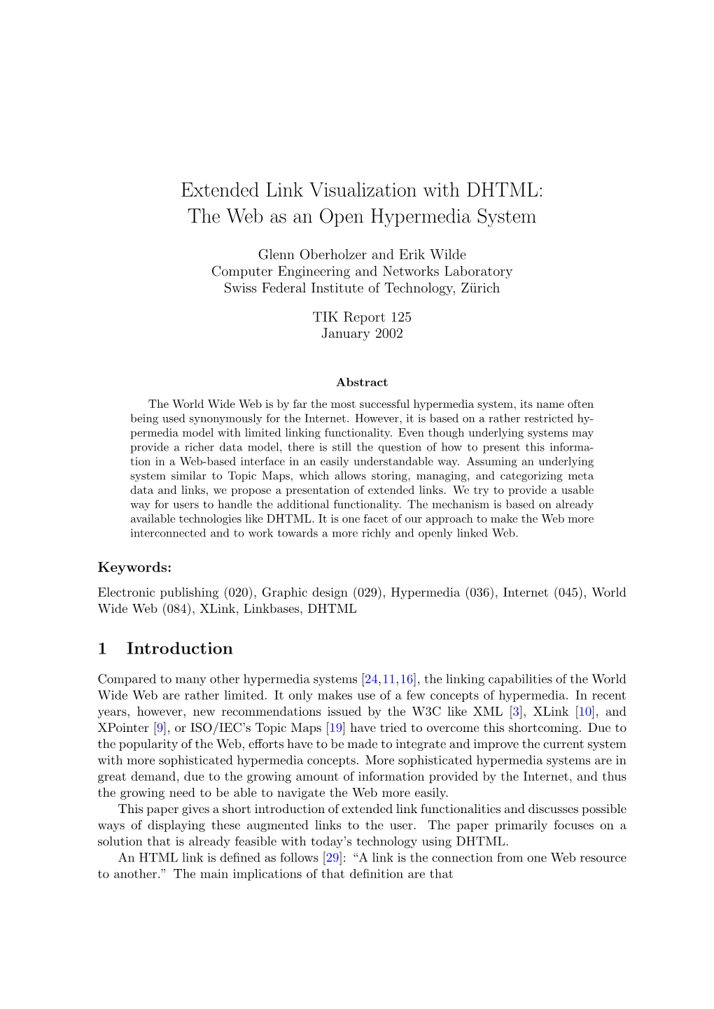 Extended Link Visualization with DHTML: the Web As an Open Hypermedia System