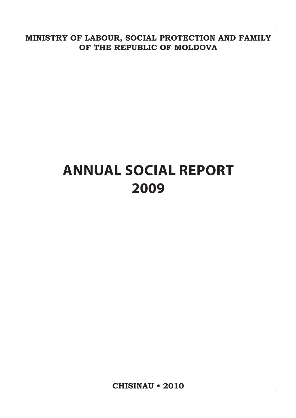 Annual Social Report 2009