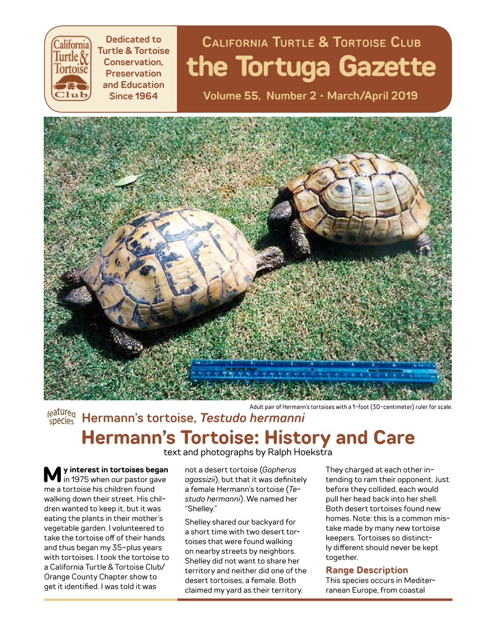 The Tortuga Gazette and Education Since 1964 Volume 55, Number 2 • March/April 2019