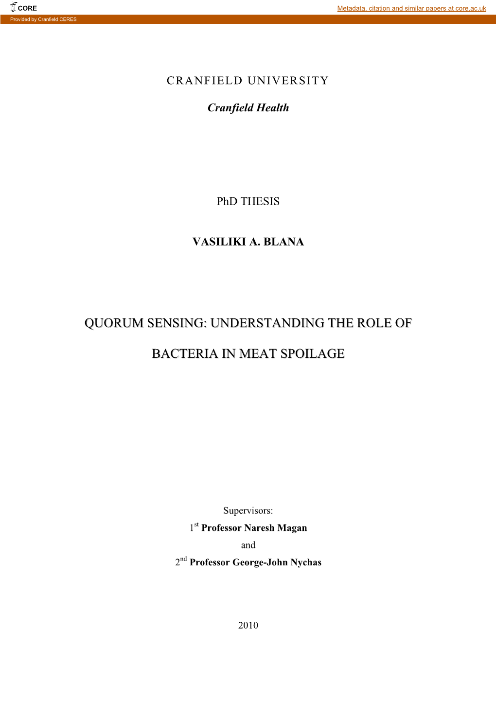 Quorum Sensing: Understanding the Role of Bacteria in Meat Spoilage
