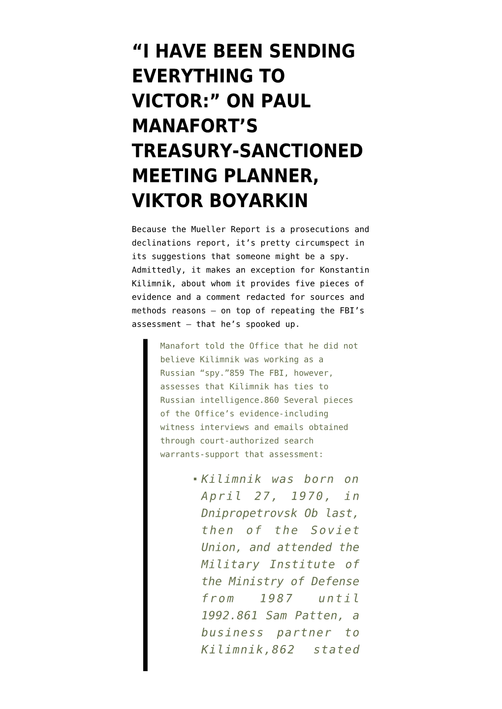 S Treasury-Sanctioned Meeting Planner, Viktor Boyarkin