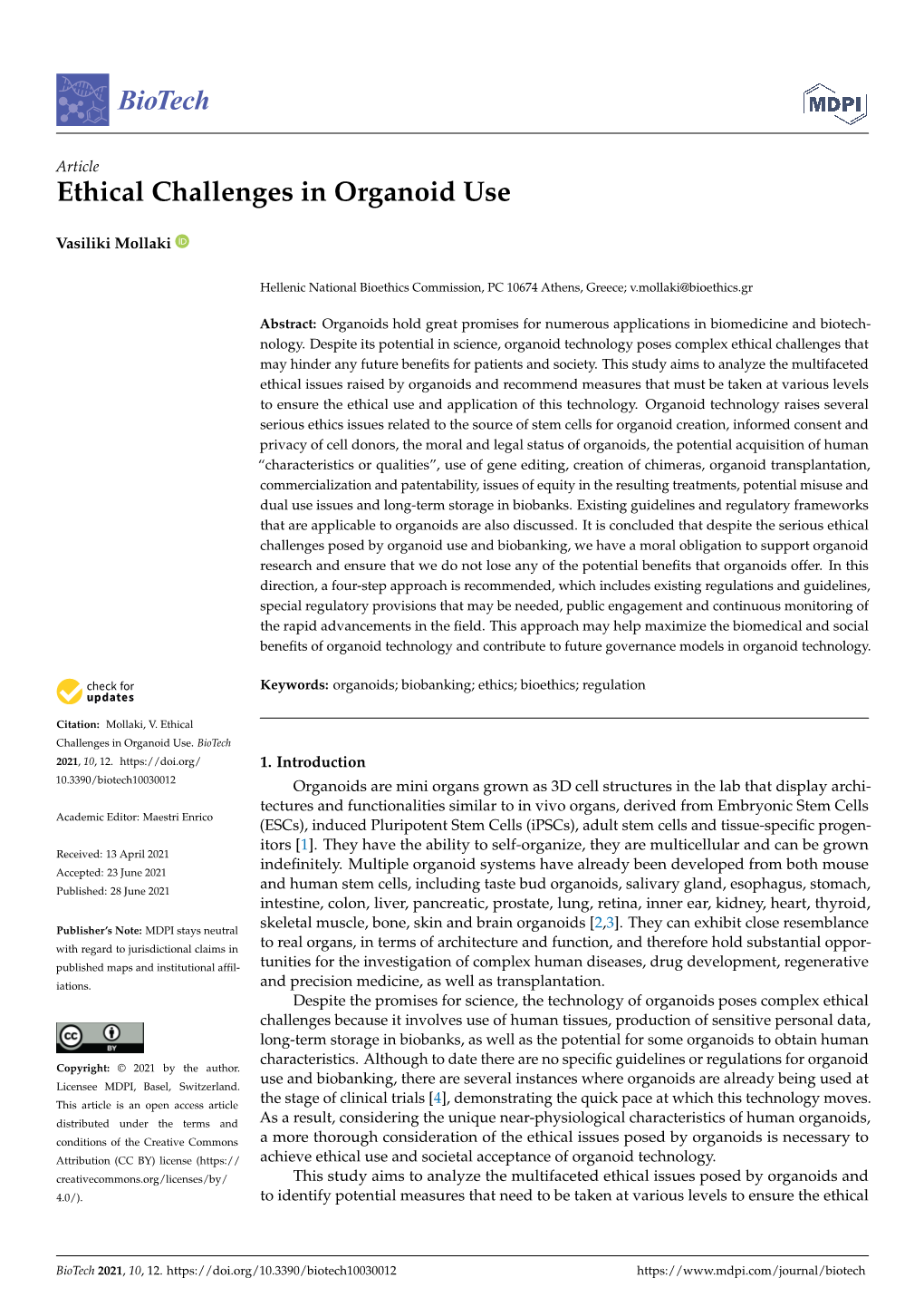 Ethical Challenges in Organoid Use