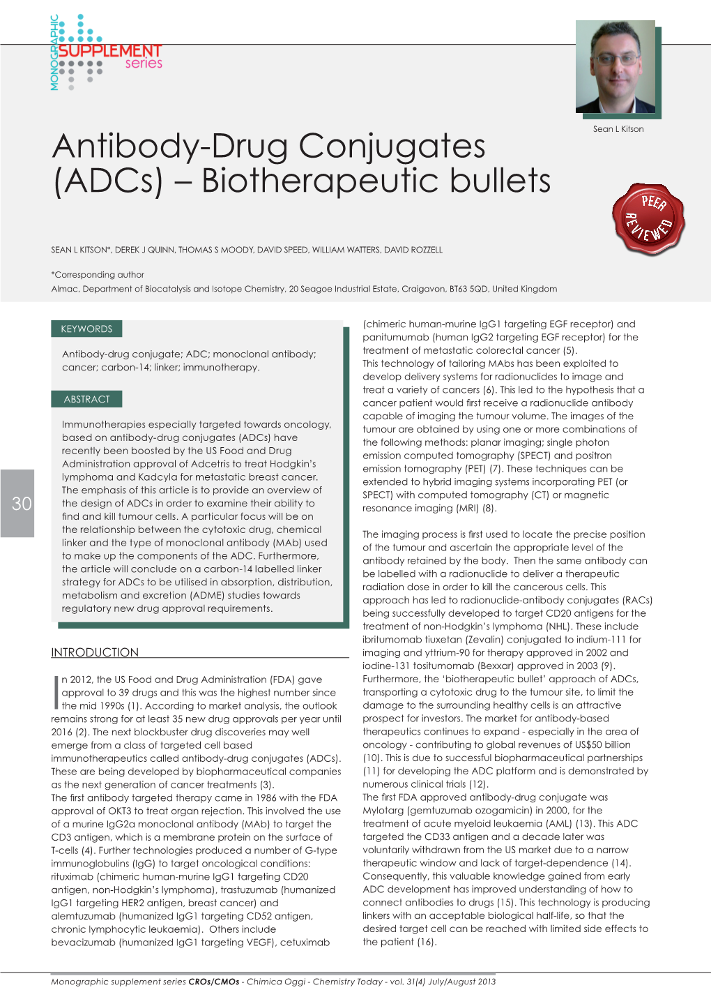 Antibody-Drug Conjugates (Adcs) – Biotherapeutic Bullets