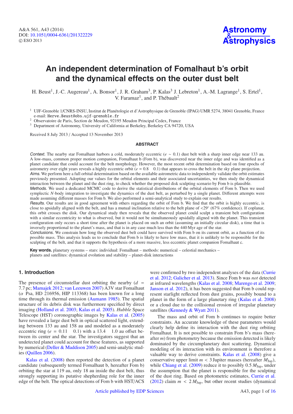 An Independent Determination of Fomalhaut B's Orbit and The