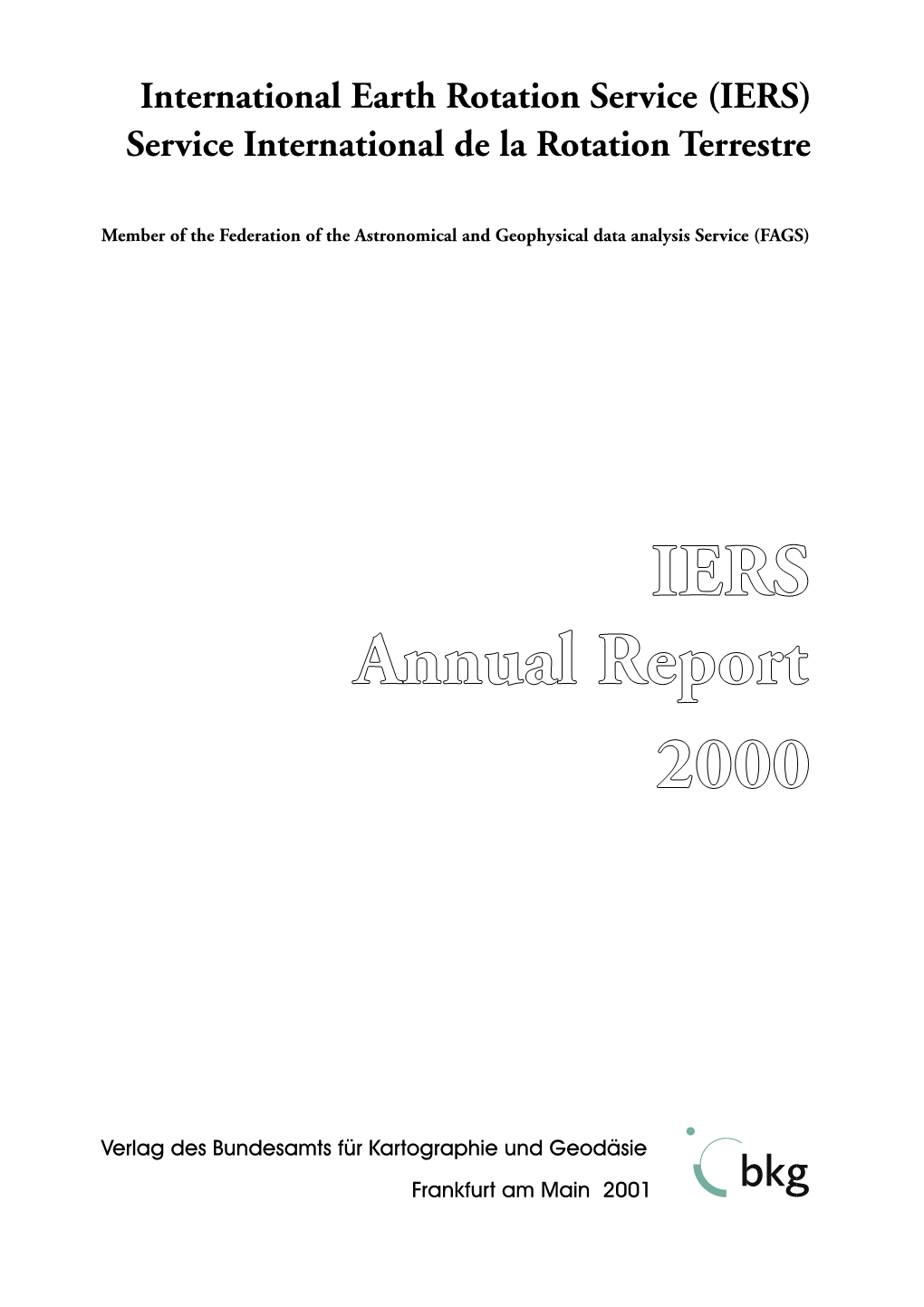 IERS Annual Report 2000