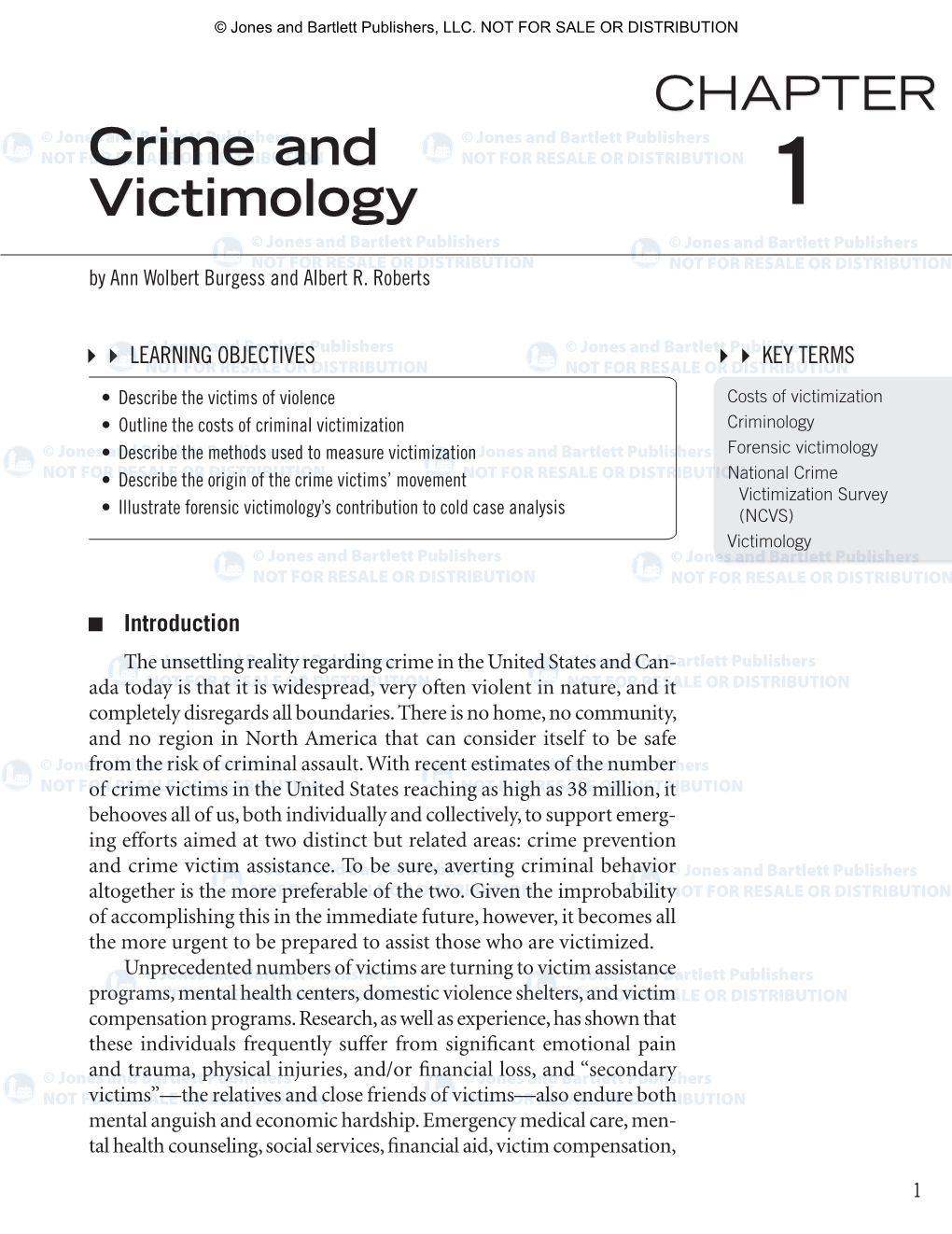 Crime and Victimology 1