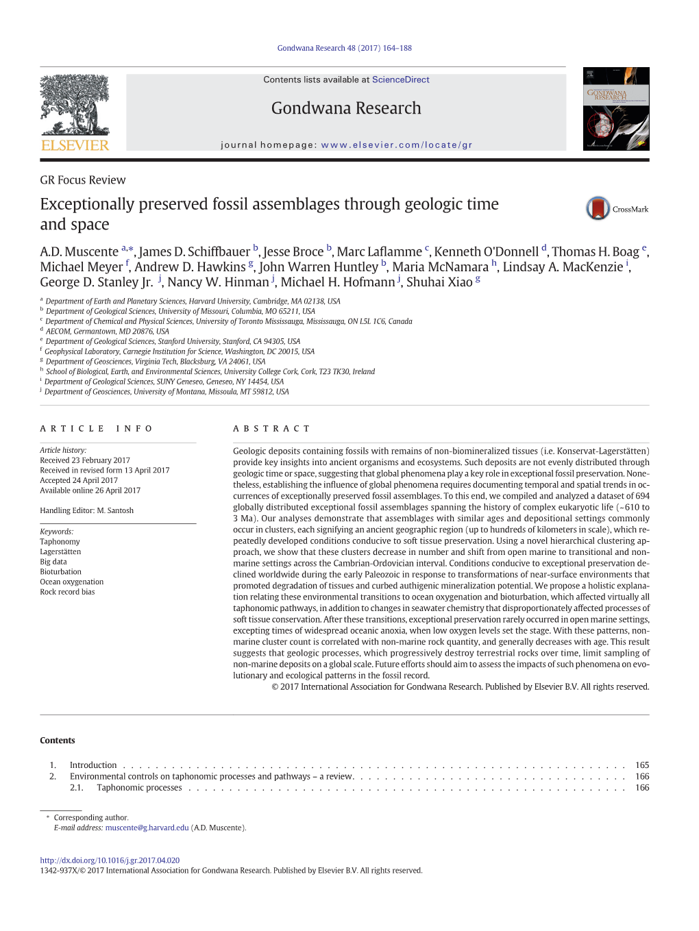 Exceptionally Preserved Fossil Assemblages Through Geologic Time and Space