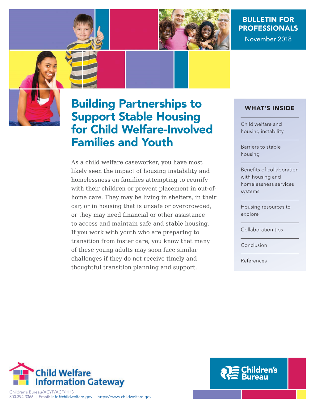 Building Partnerships to Support Stable Housing for Child Welfare-Involved Families and Youth