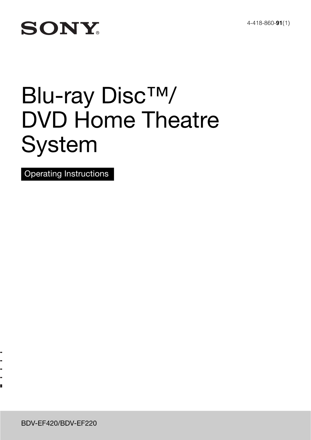 Blu-Ray Disc™/ DVD Home Theatre System