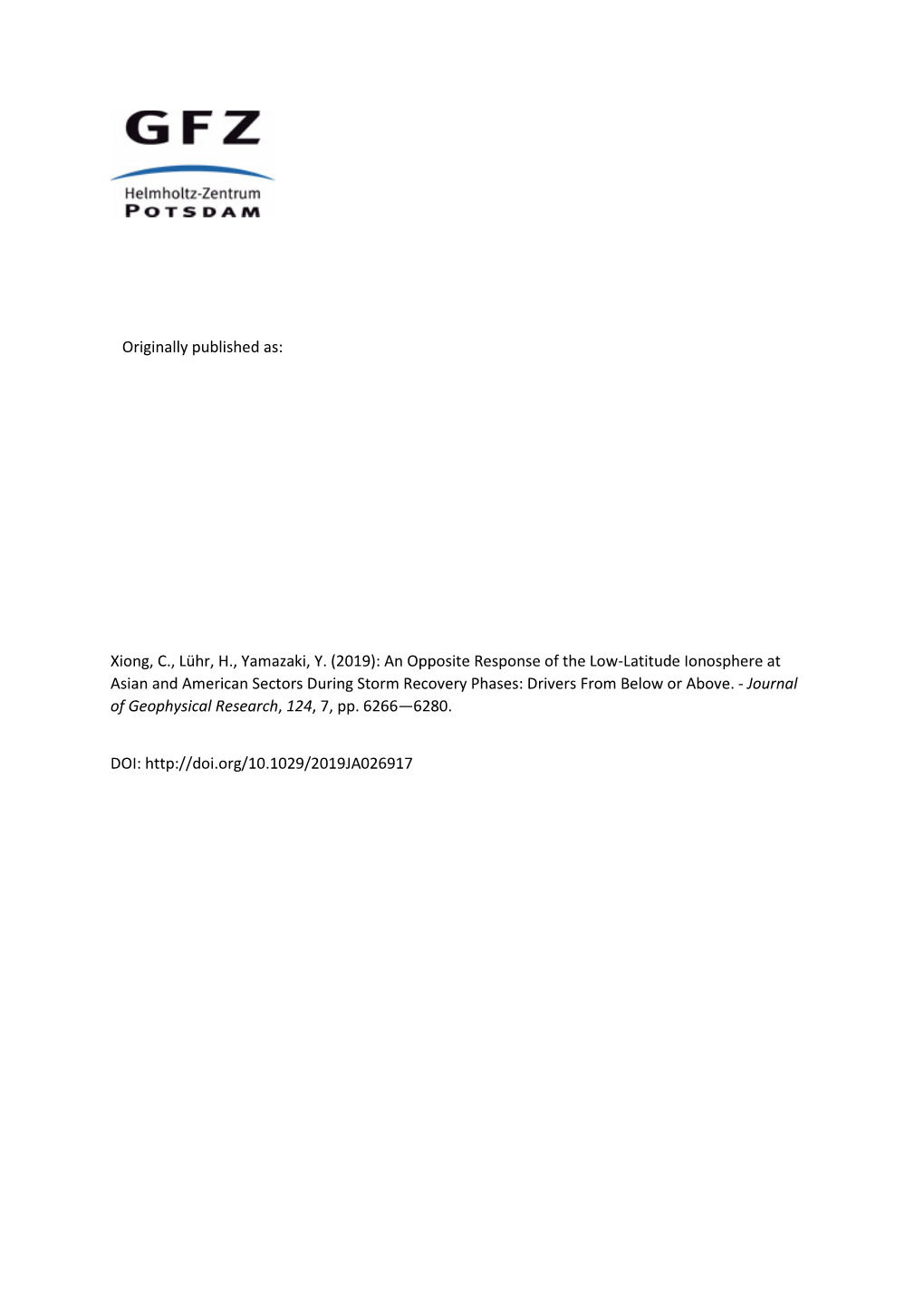 An Opposite Response of the Low-Latitude Ionosphere at Asian