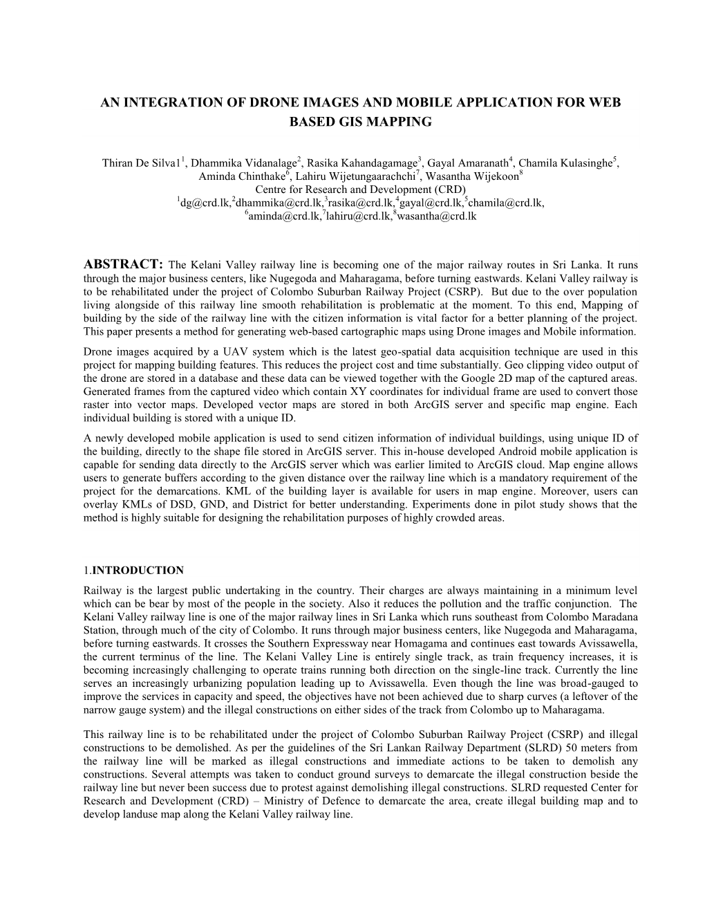 An Integration of Drone Images and Mobile Application for Web Based Gis Mapping