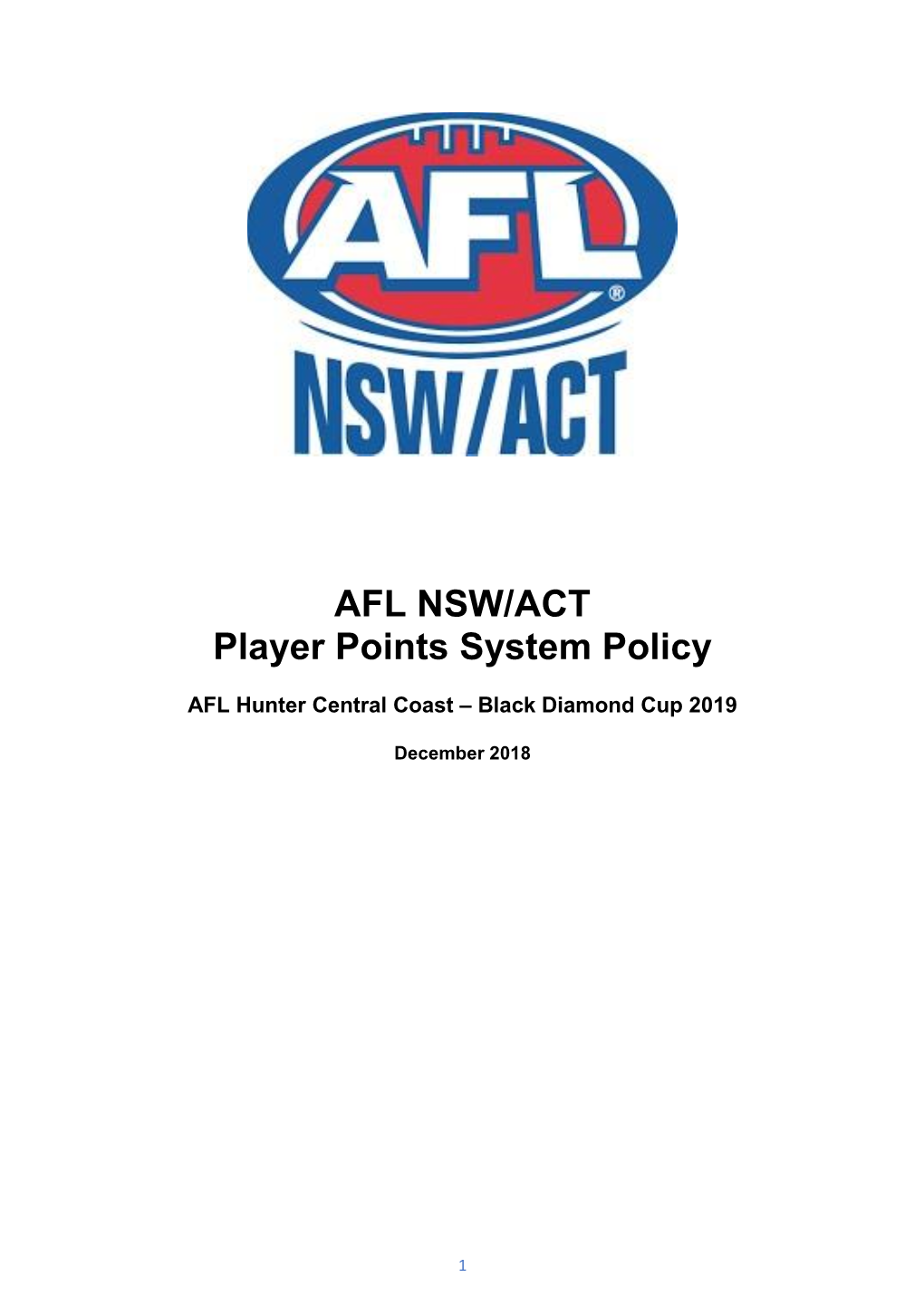 AFL NSW/ACT Player Points System Policy