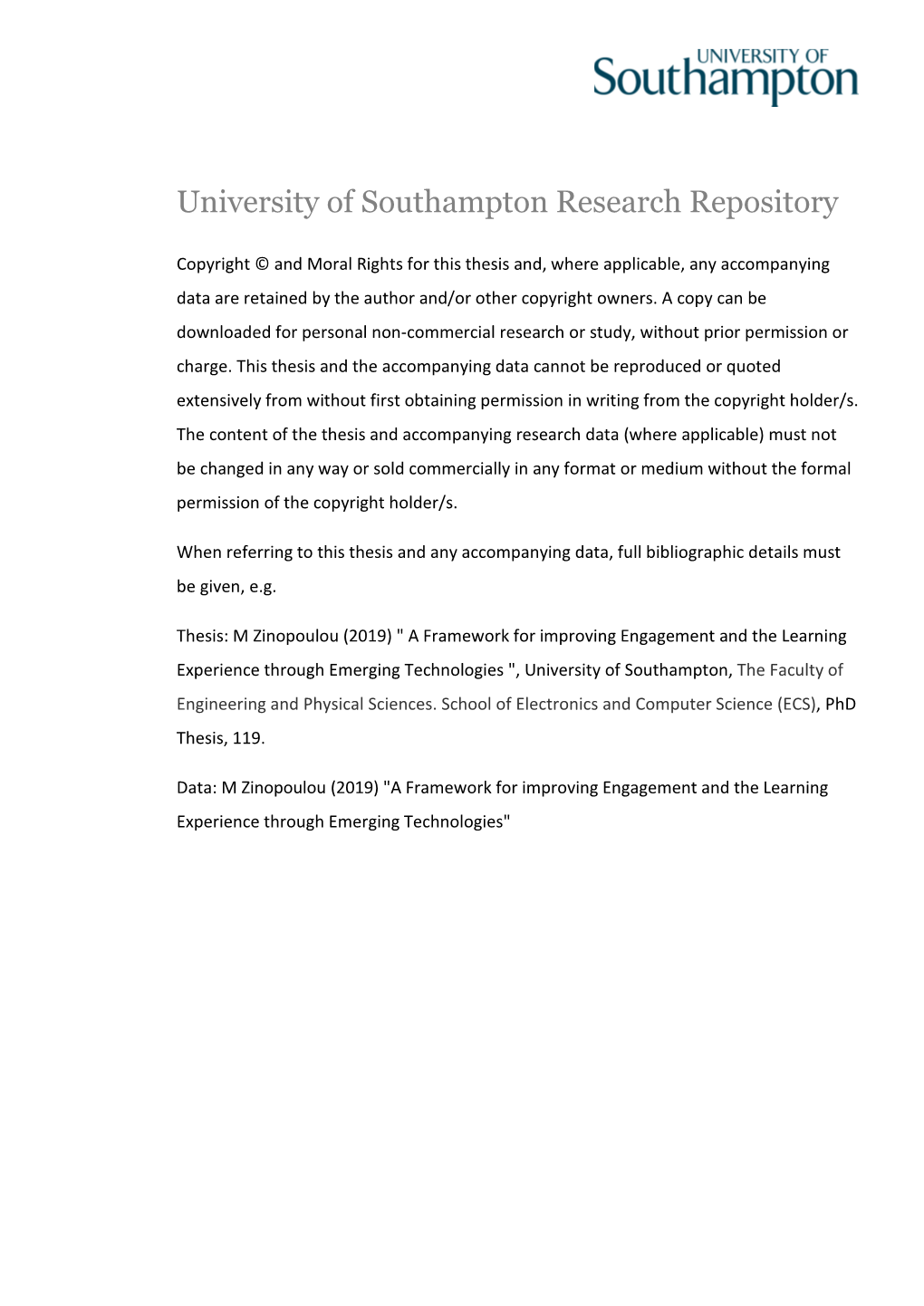 University of Southampton Research Repository