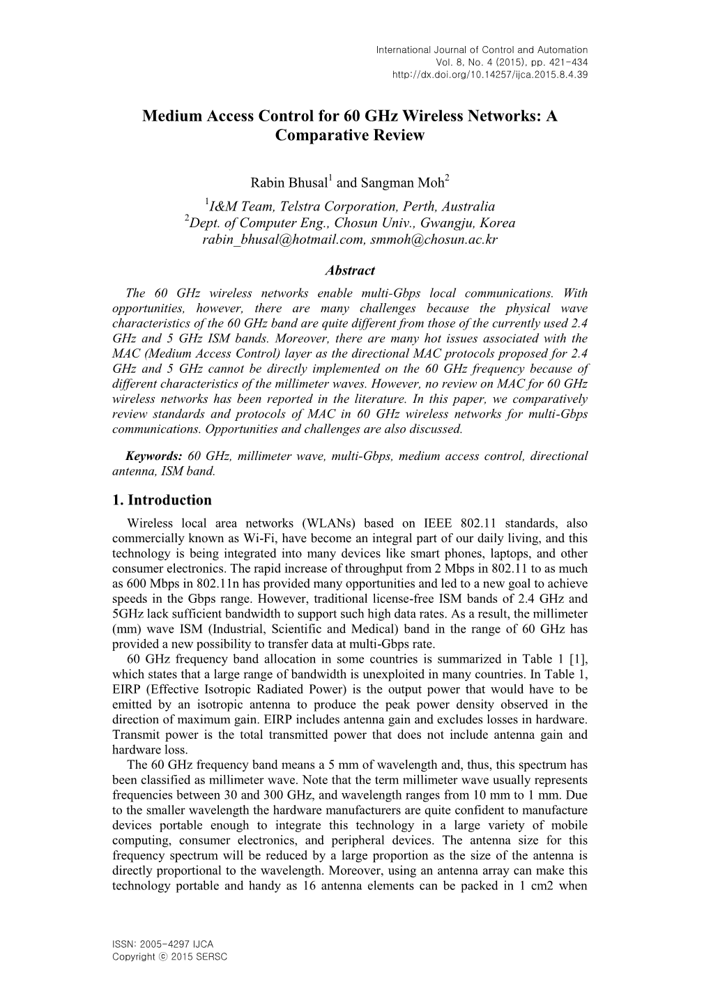 Medium Access Control for 60 Ghz Wireless Networks: a Comparative Review