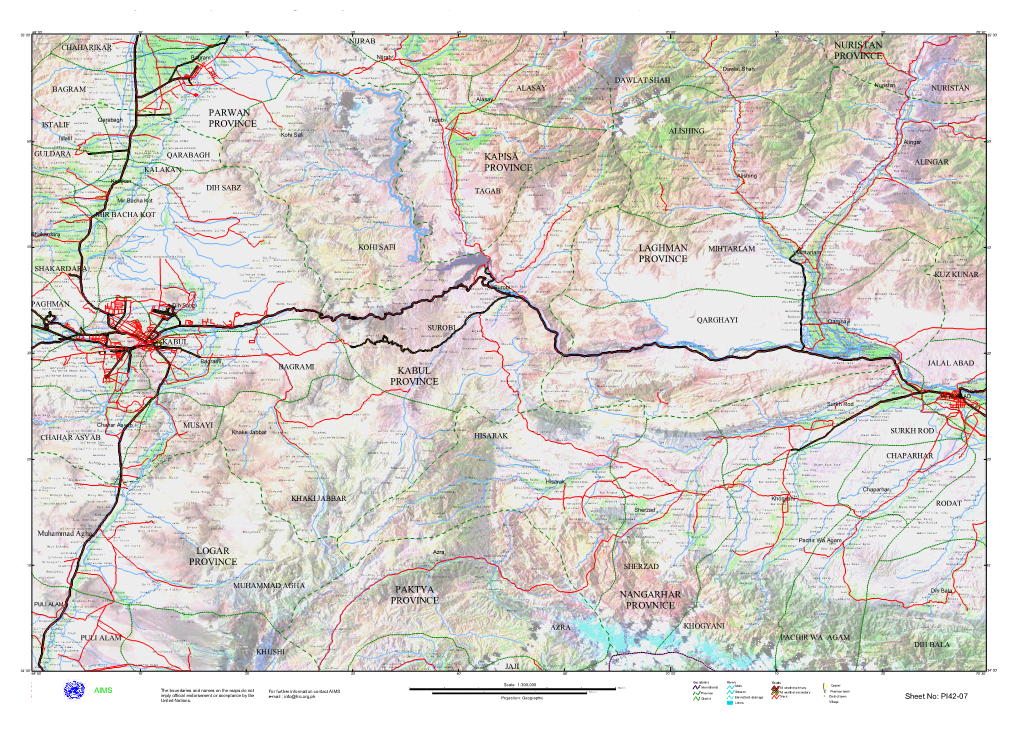 Afghanistan Topographic Maps with Background (PI42-07)