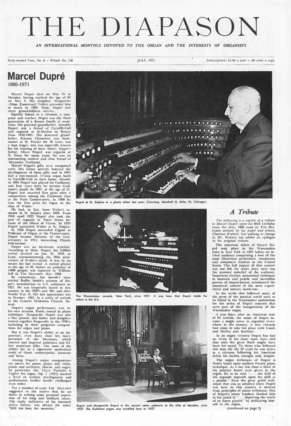 Marcel Dupre 1886-1971