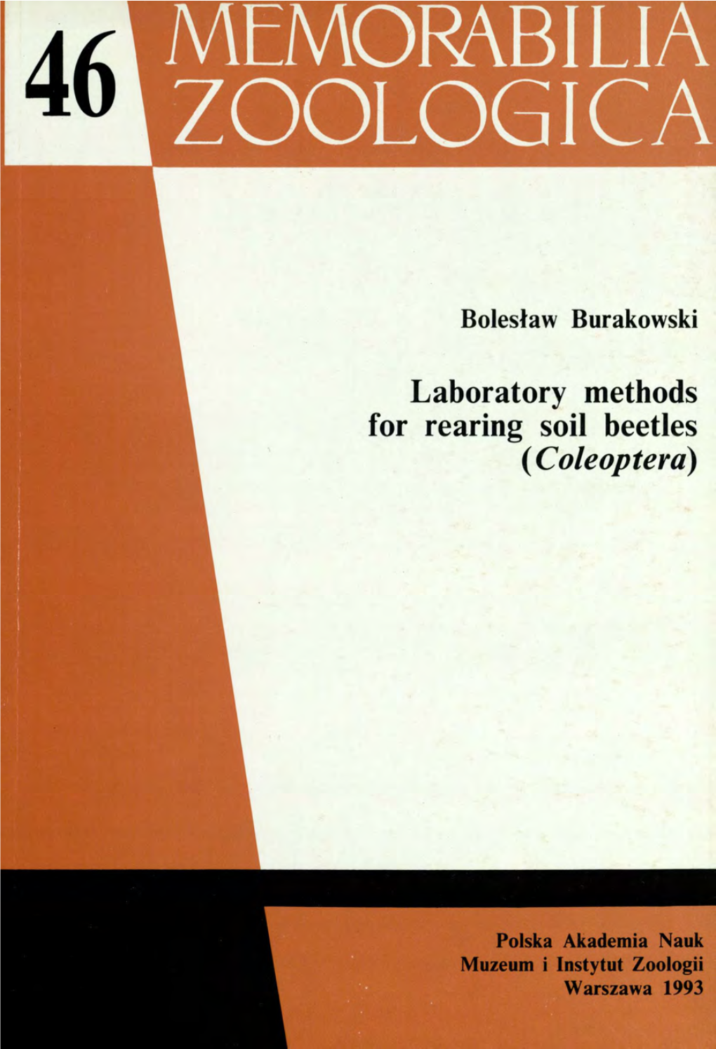 Laboratory Methods for Rearing Soil Beetles (Coleoptera)