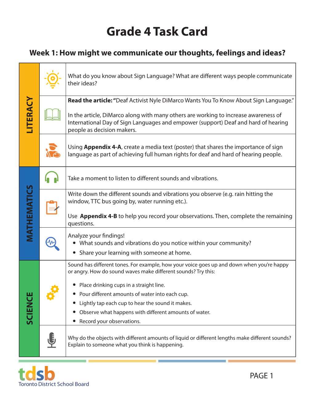 Literacy and Numeracy Virtual Learning Grade 4