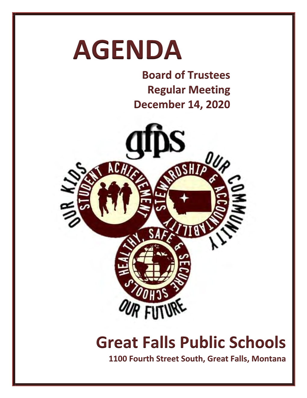 AGENDA Board of Trustees Regular Meeting December 14, 2020