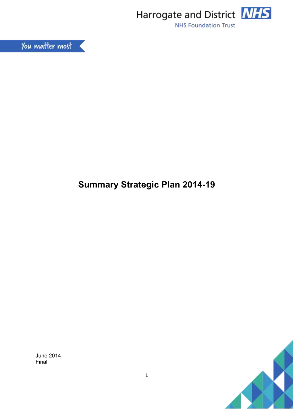Summary Strategic Plan 2014-19