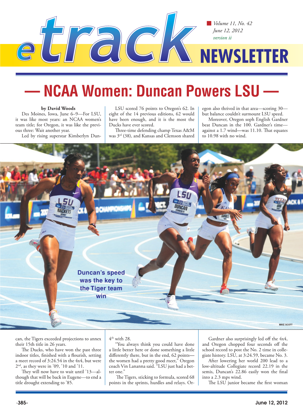 NCAA Women: Duncan Powers LSU —