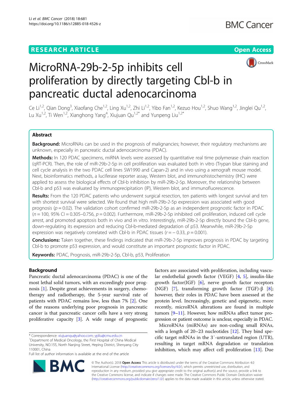 Microrna-29B-2-5P Inhibits Cell Proliferation by Directly Targeting