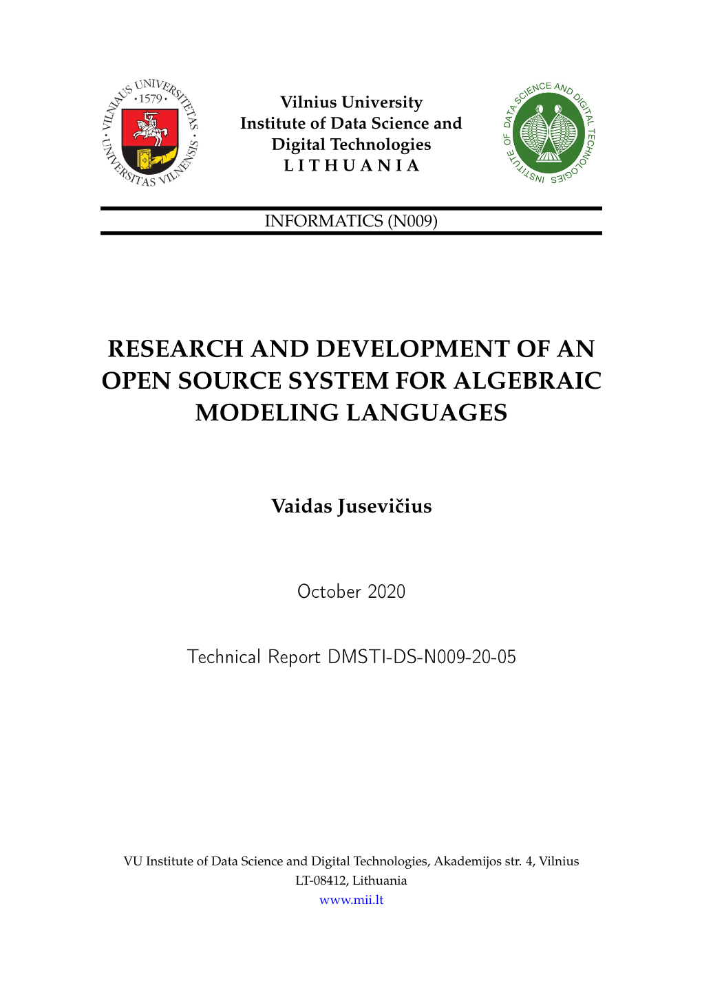 Research and Development of an Open Source System for Algebraic Modeling Languages