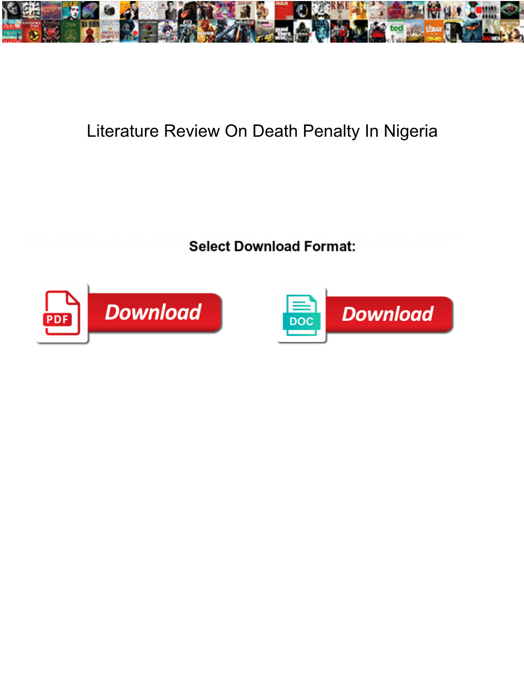 Literature Review on Death Penalty in Nigeria