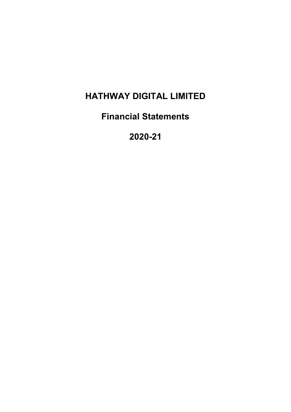 Hathway Digital Limited