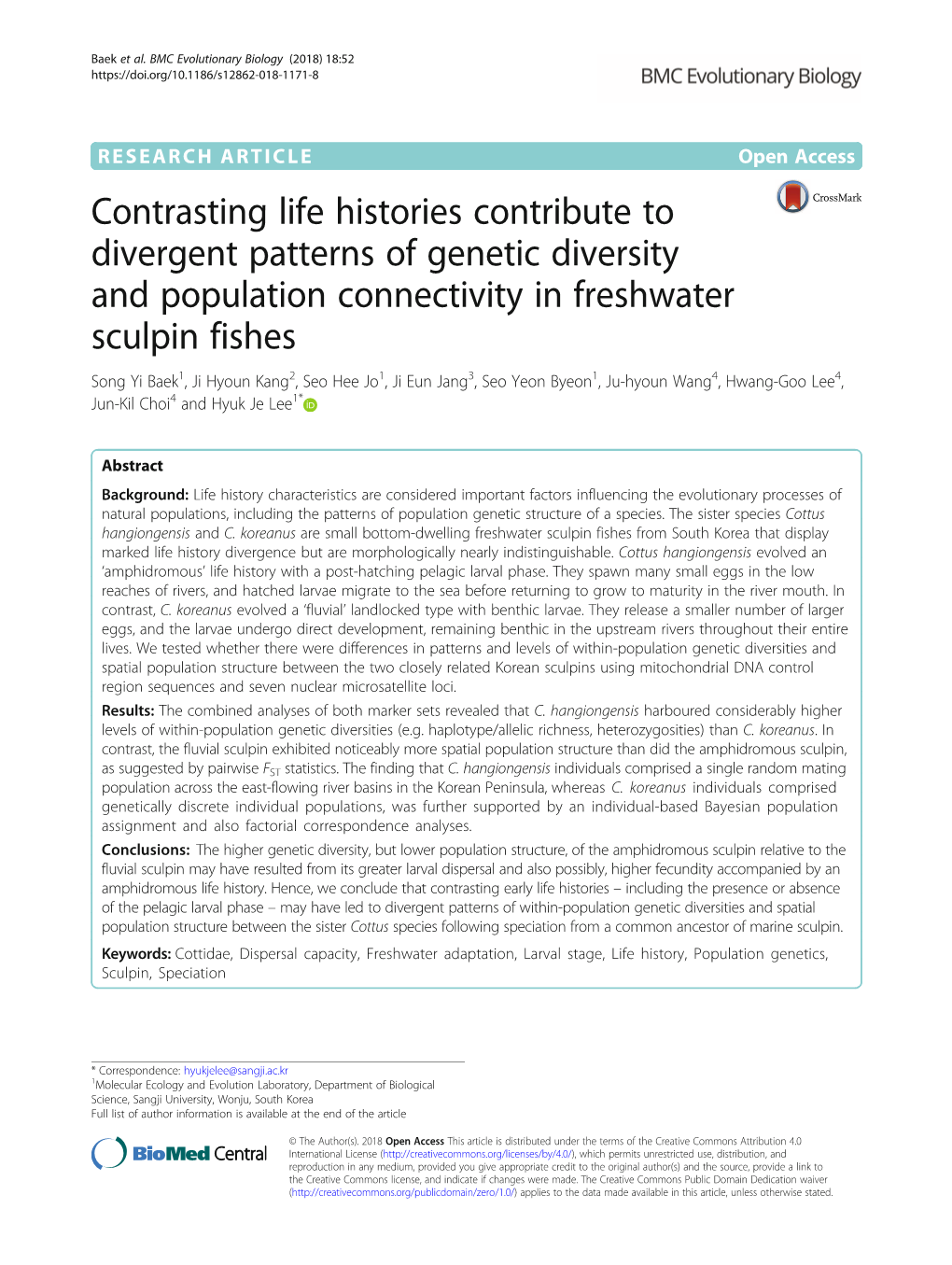 Contrasting Life Histories Contribute to Divergent Patterns of Genetic