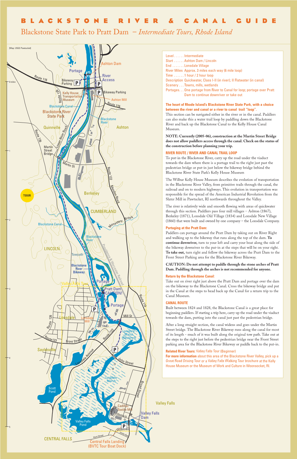 Blackstone State Park to Pratt Dam – Intermediate Tours, Rhode Island