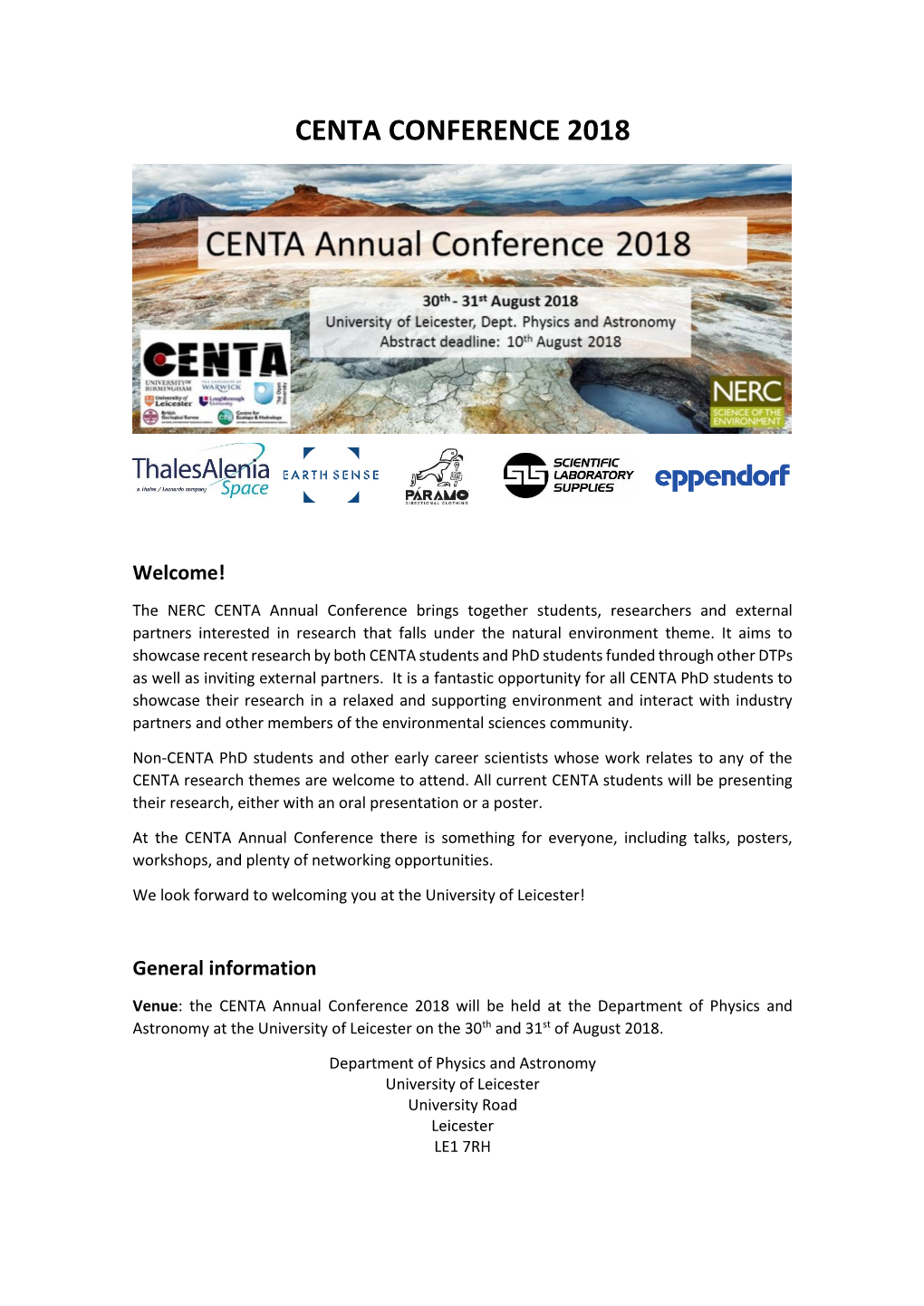 Centa Conference 2018