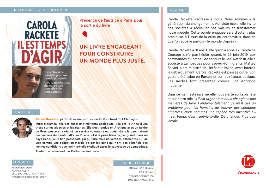 Un Livre Engageant Pour Construire Un Monde Plus Juste