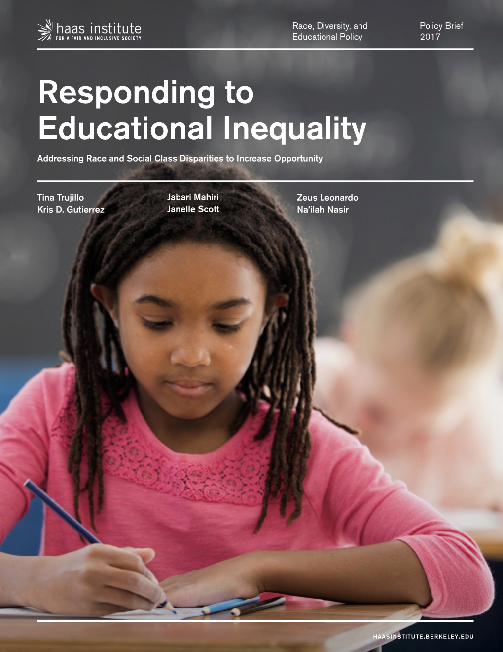 Responding to Educational Inequality Addressing Race and Social Class Disparities to Increase Opportunity