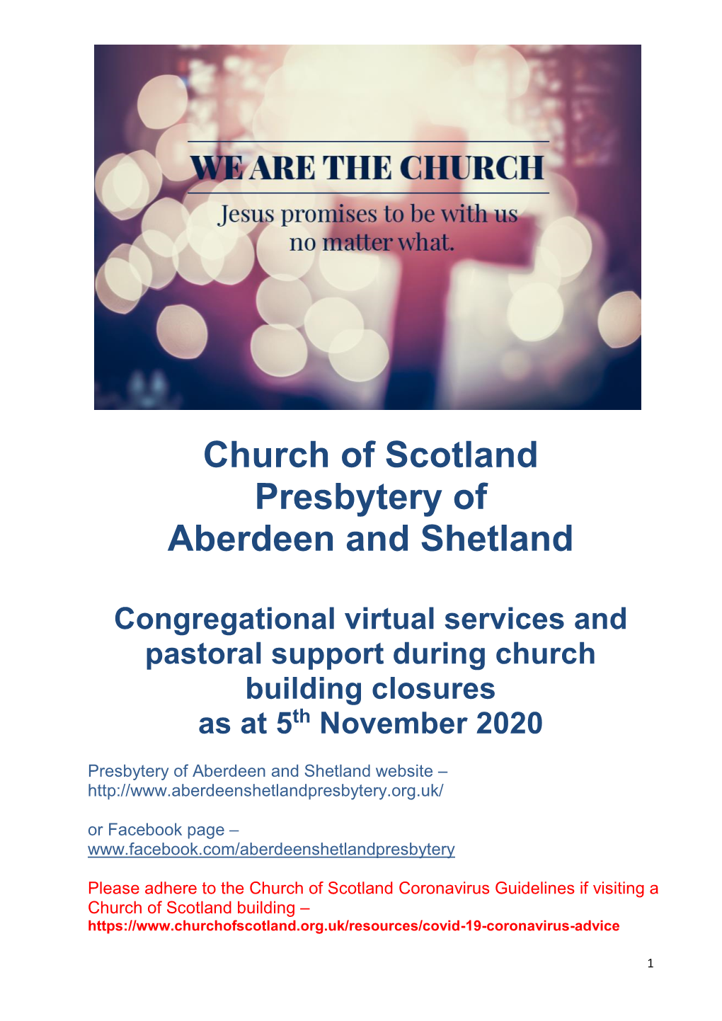 Church of Scotland Presbytery of Aberdeen and Shetland