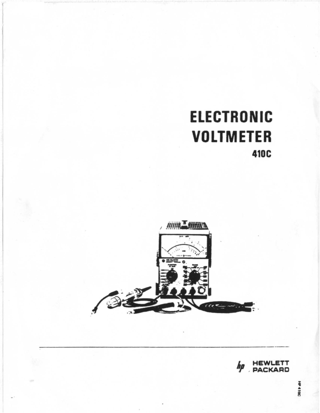 Operating and Service Manual Model 410C Electronic Voltmeter