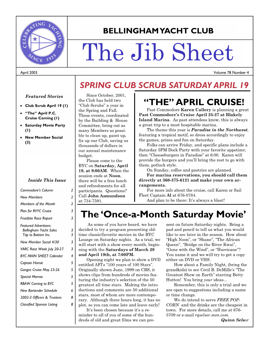 The Jib Sheet