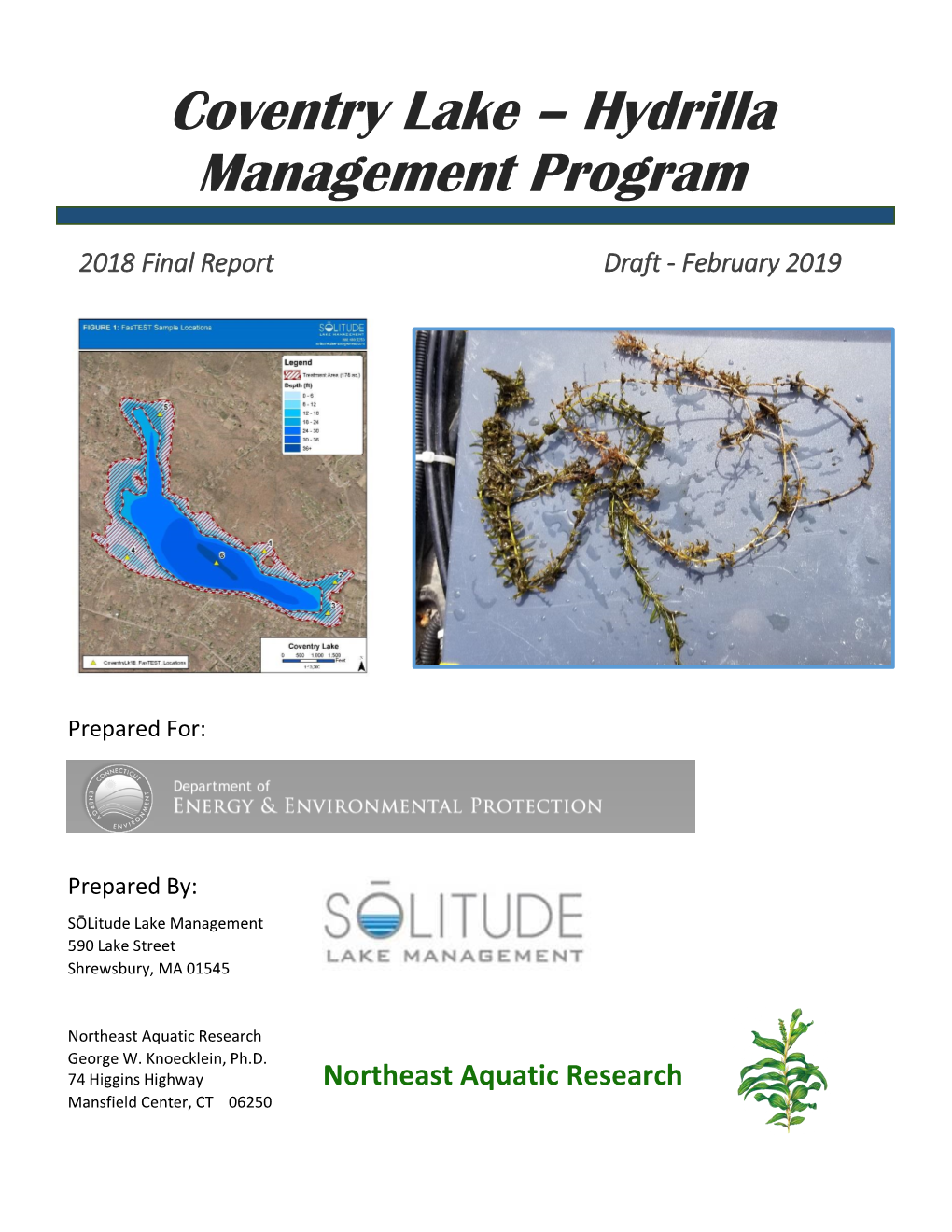 Coventry Lake – Hydrilla Management Program