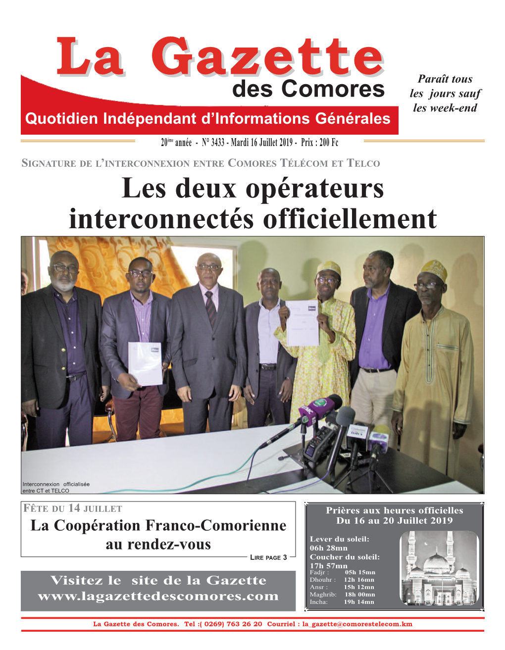 Les Deux Opérateurs Interconnectés Officiellement