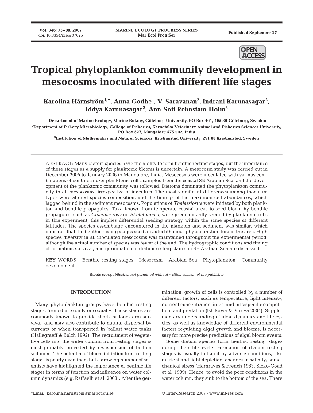 Marine Ecology Progress Series 346:75