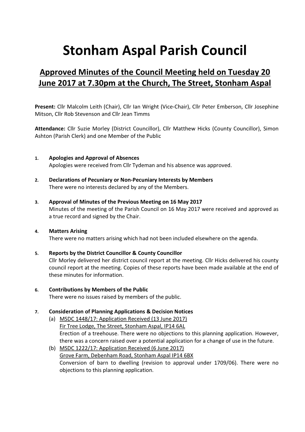 Stonham Aspal Parish Council