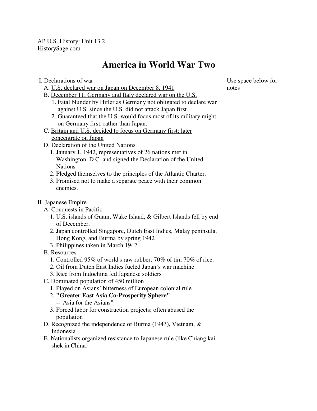 America in World War Two