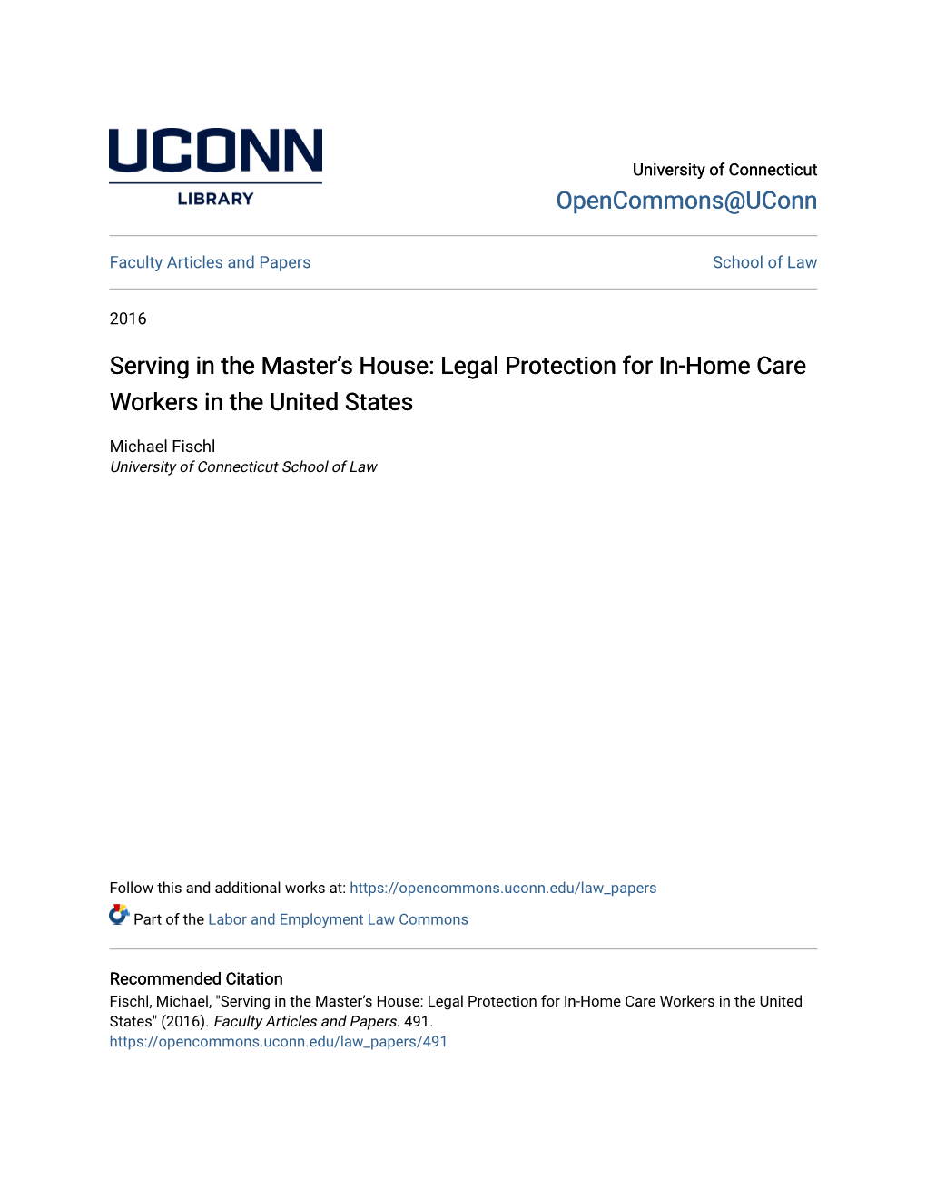 Legal Protection for In-Home Care Workers in the United States