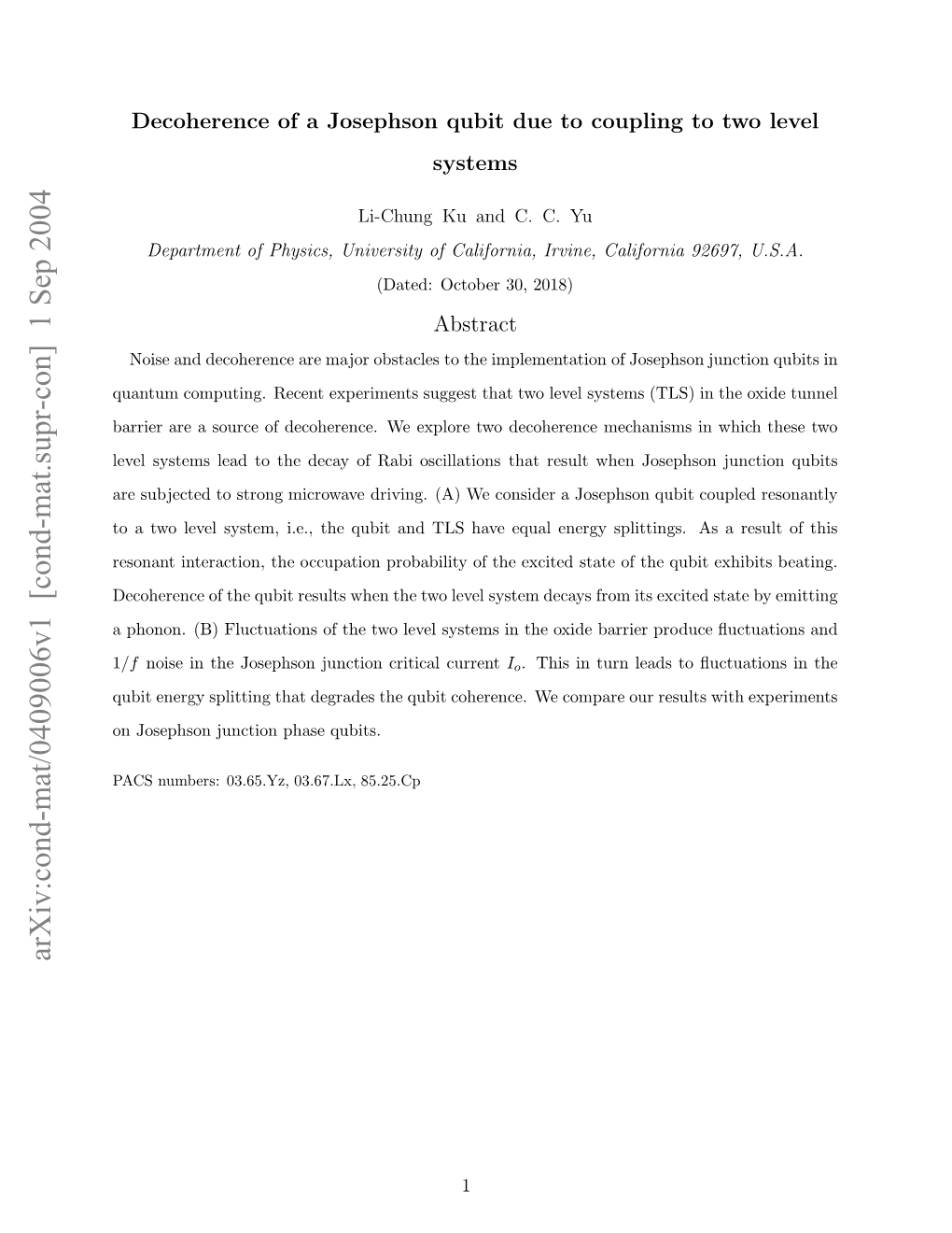 Cond-Mat.Supr-Con] 1 Sep 2004 Hnn B Lcutoso H W Ee Ytm Nteoxi the in Systems Level Two 1 the of Fluctuations (B) De Phonon