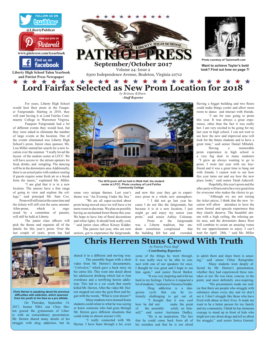 Chris Herren Stuns Crowd with Truth Lord Fairfax Selected As New Prom