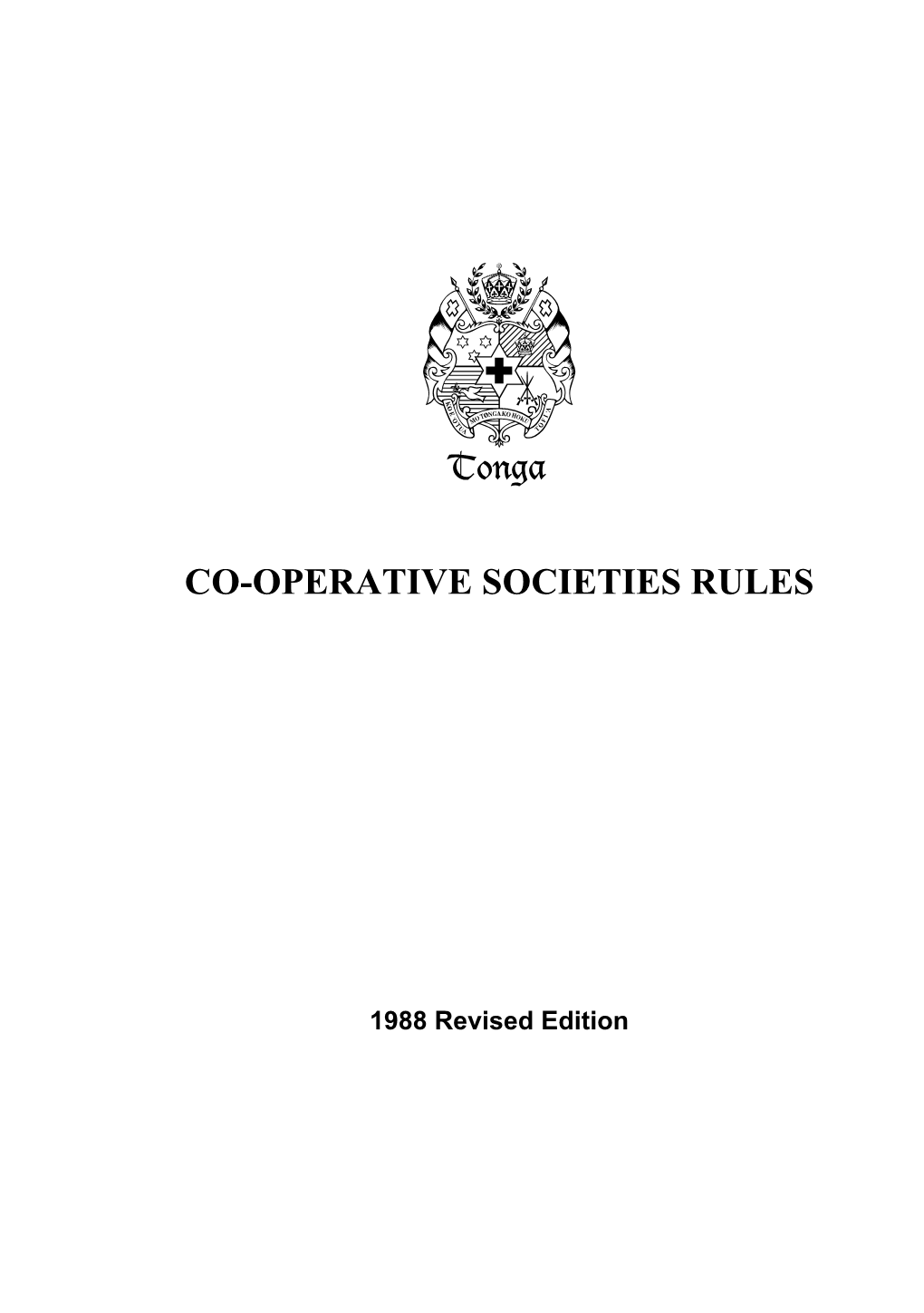 Co-Operative Societies Rules