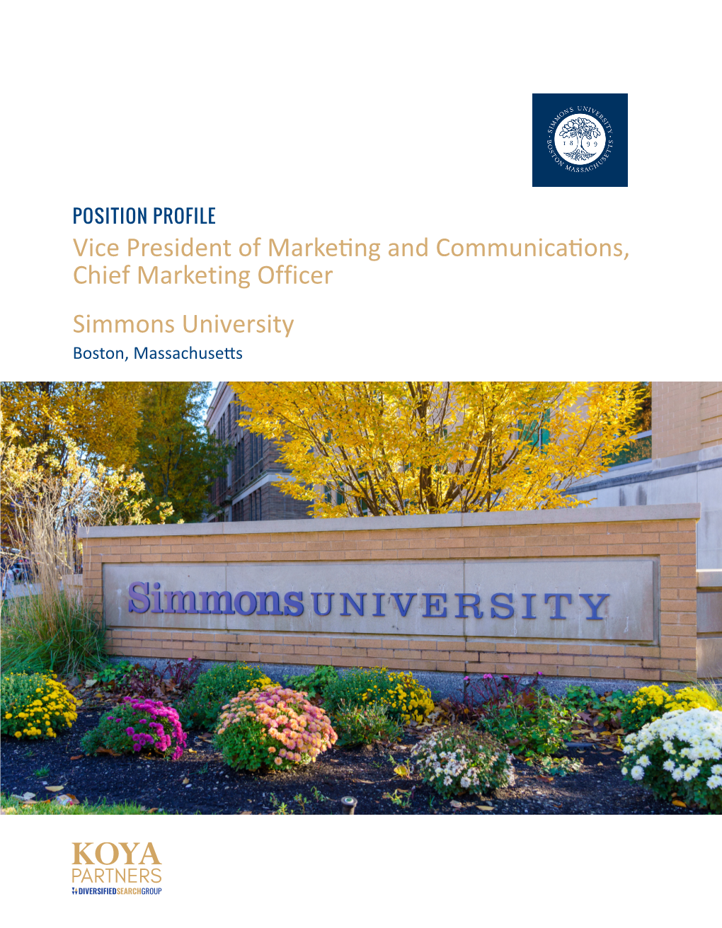 Vice President of Marketing and Communications, Chief Marketing Officer Simmons University